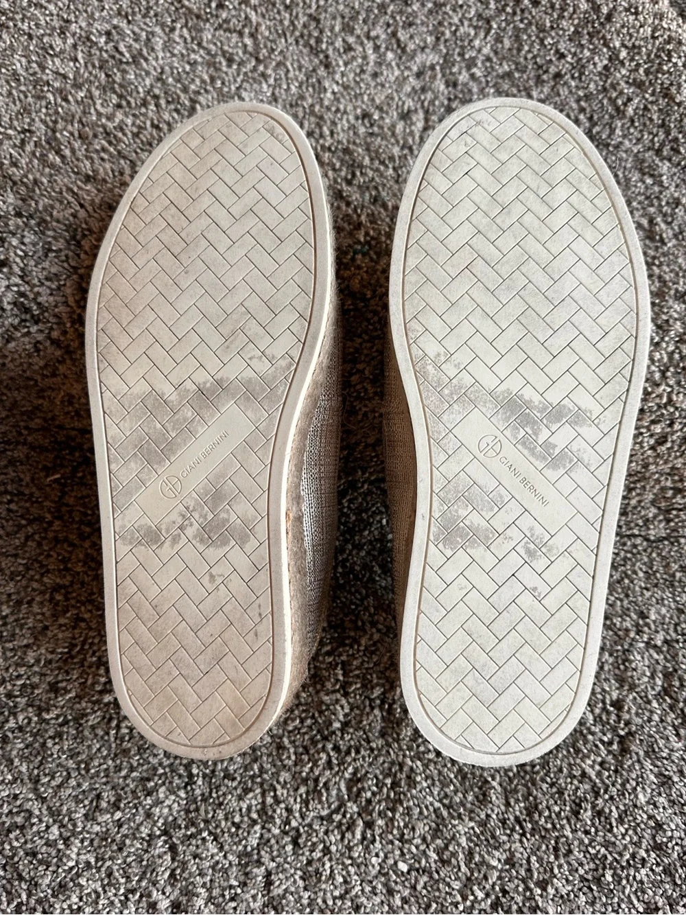 Giani Bernini Metallic Gold Espadrille Slip-Ons